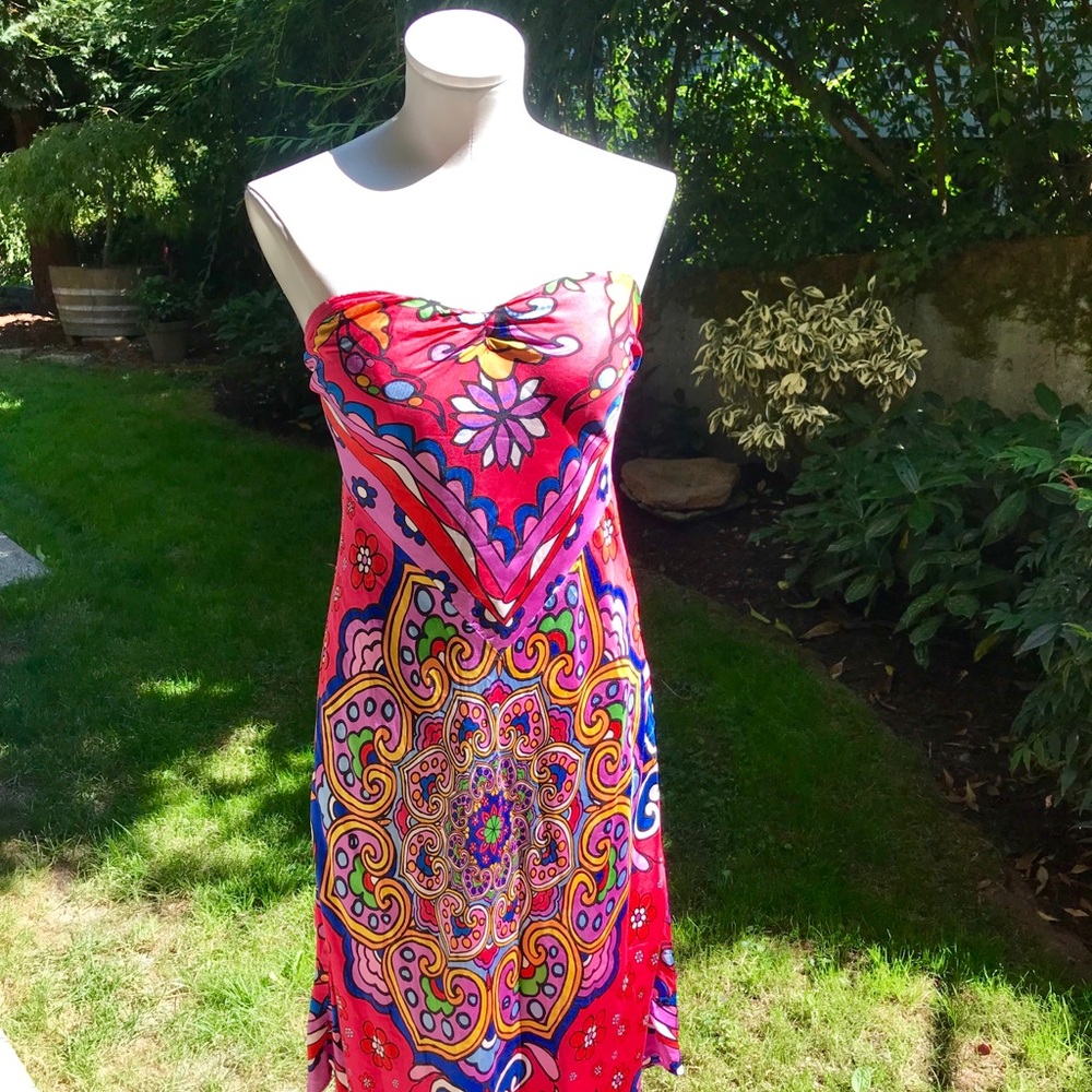 Silk halter dress size12 Nicole Miller